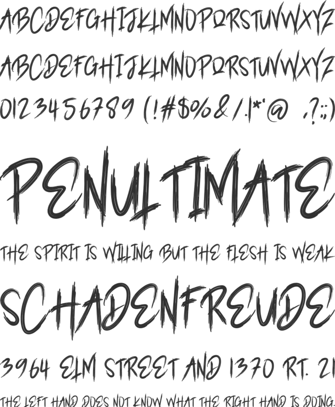 Scarynight Halloween font preview