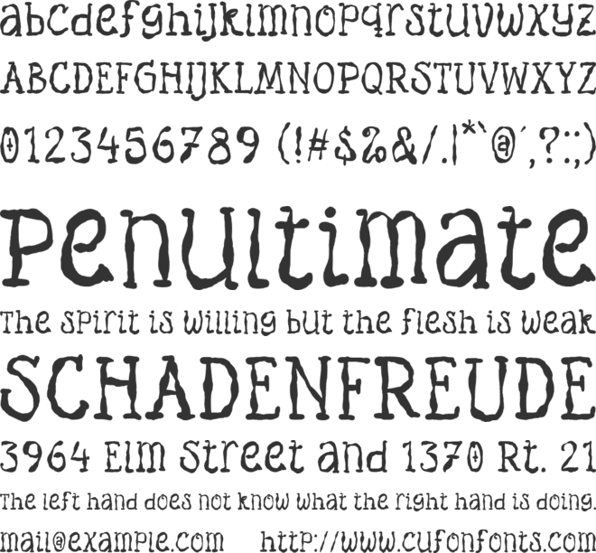 Sketchy Ghost font preview