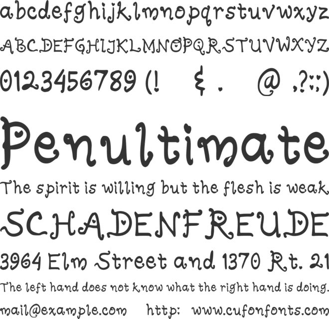 Dheas Love font preview
