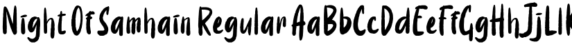 Night Of Samhain Regular font