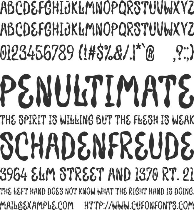 Scary Dolls font preview