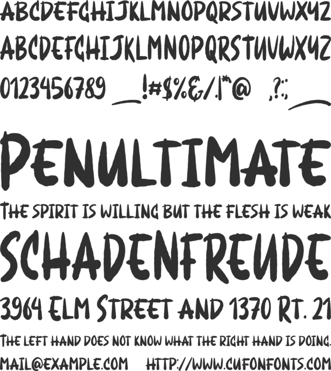Mighty Goblin font preview