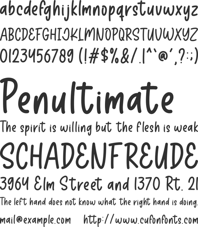 Sweater Weather font preview