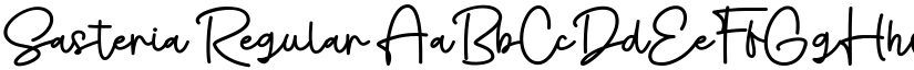Sasteria Regular font