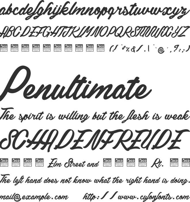 Gaillarde des Collines_PersonalUseOnly font preview