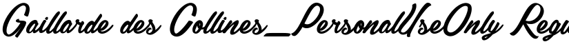 Gaillarde des Collines_PersonalUseOnly Regular font