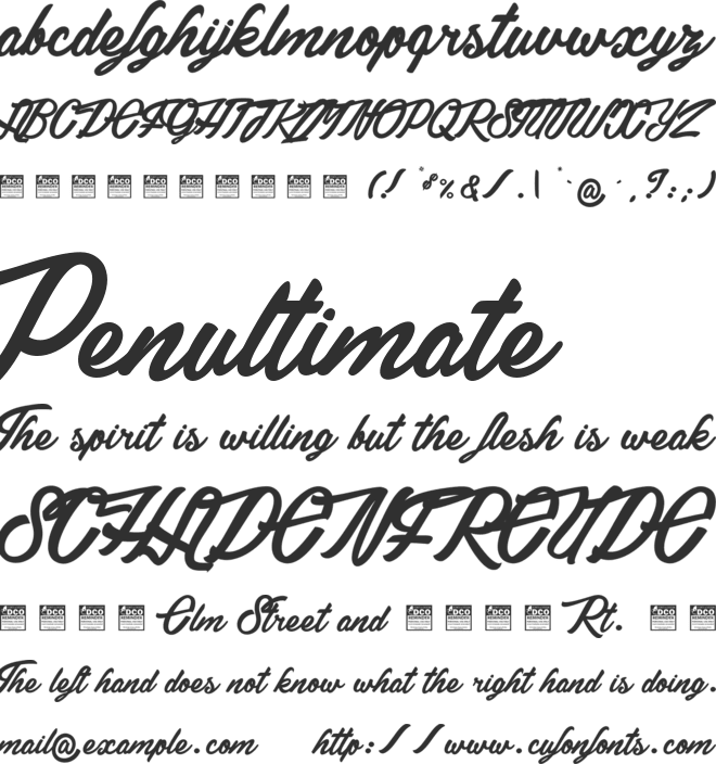 Gaillarde des Sentiers_PersonalUseOnly font preview