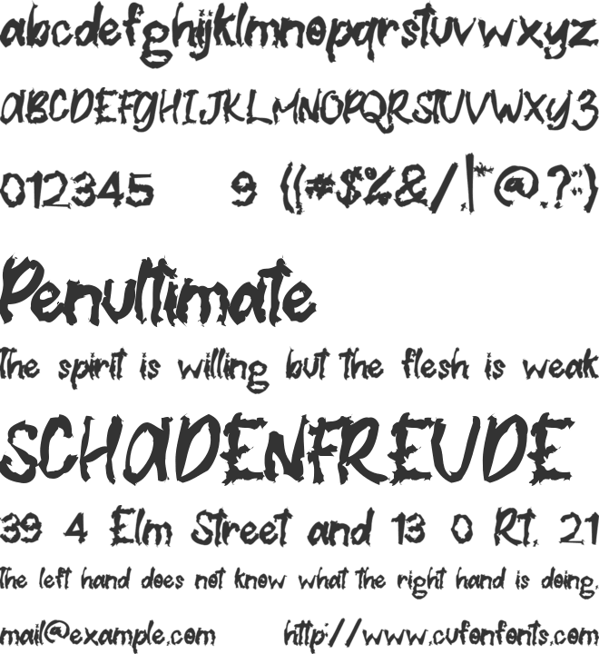 Hunster Monster font preview