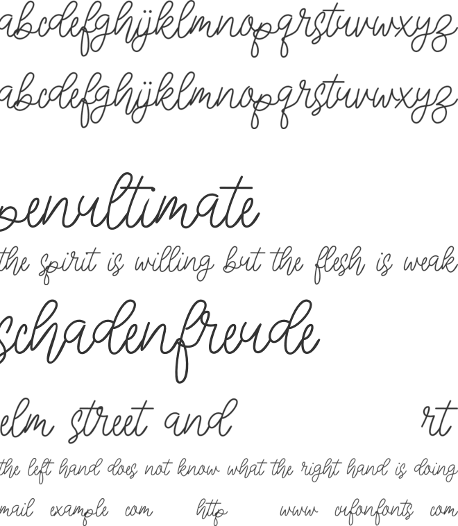 Maroone font preview