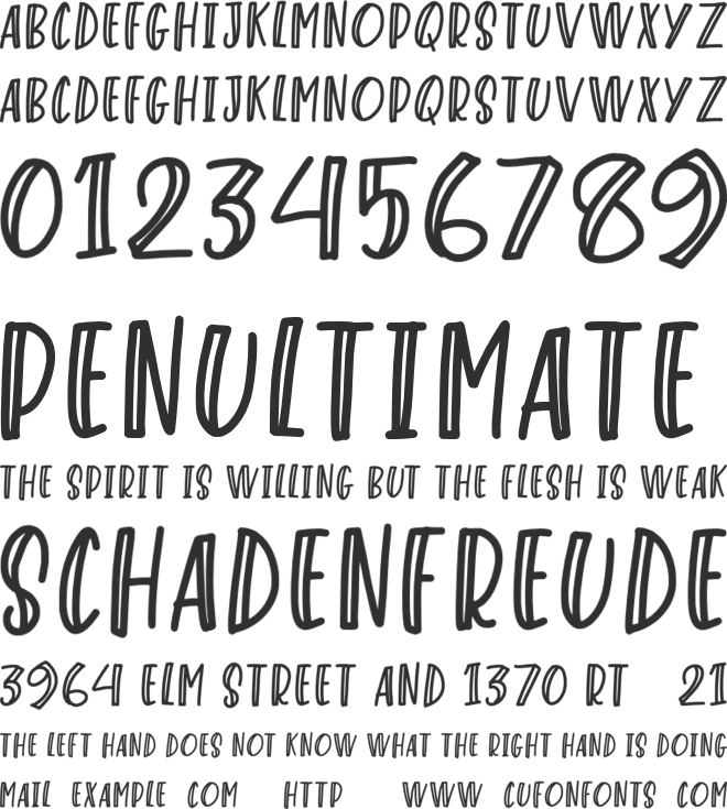 Mastere font preview