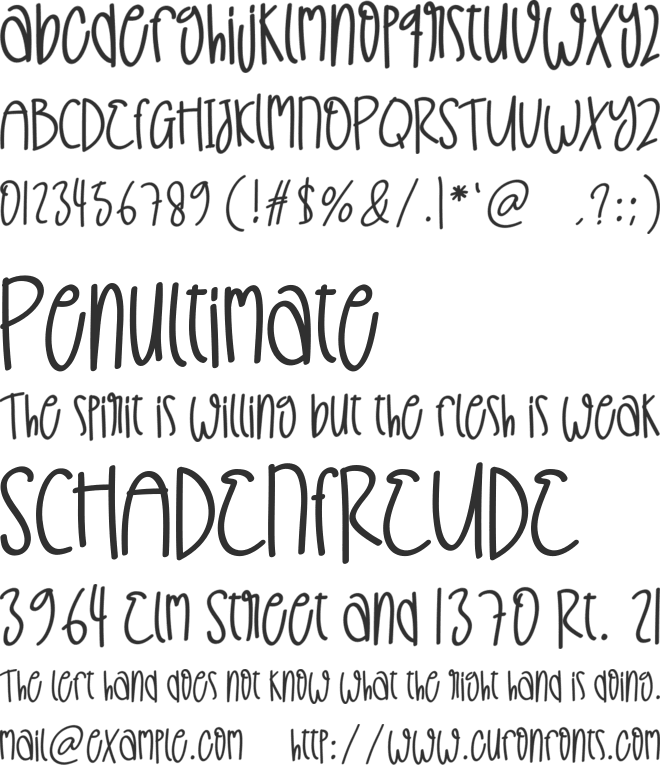 Unicorns In Summer font preview