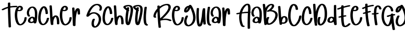 Teacher School Regular font