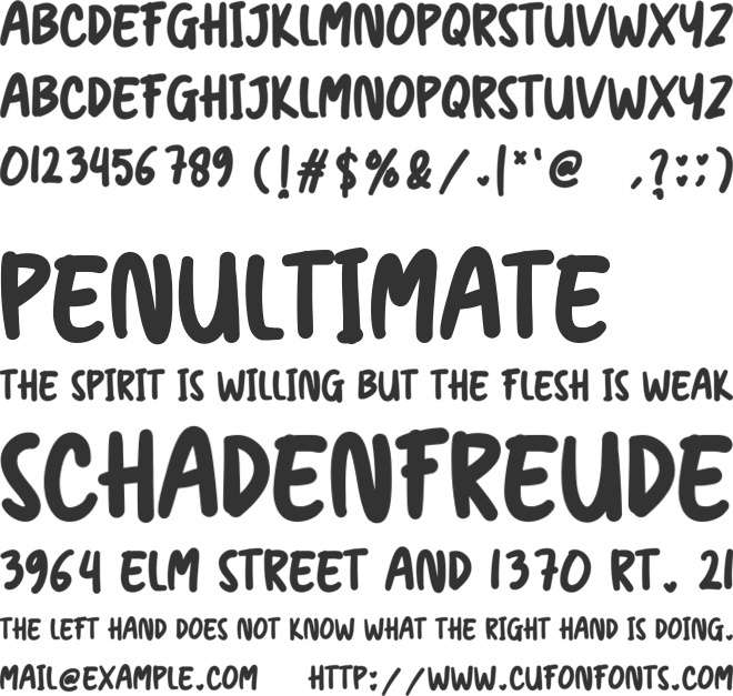 Unicorn Beauties font preview