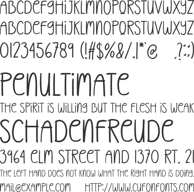 Thingking Forward font preview