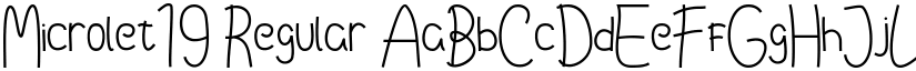 Microlet19 Regular font