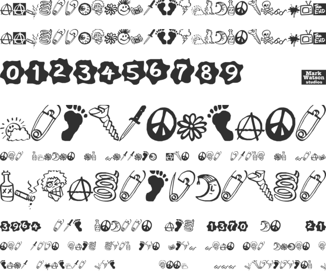 MW Ding-A-Lings font preview
