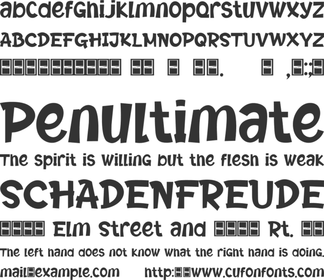 THORATE font preview