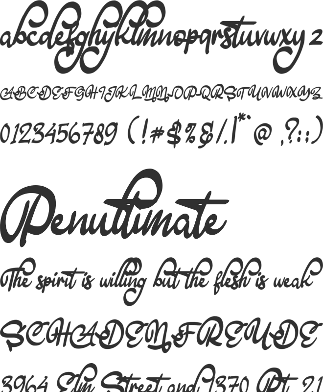 Aleyia font preview