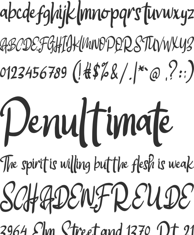 Omesh font preview