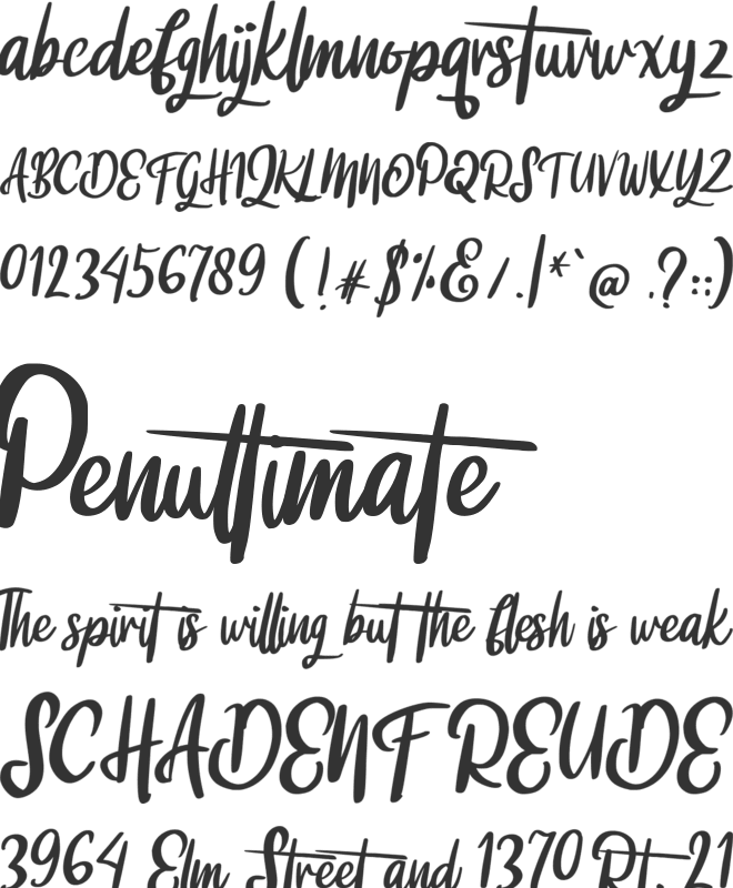 Digtta font preview