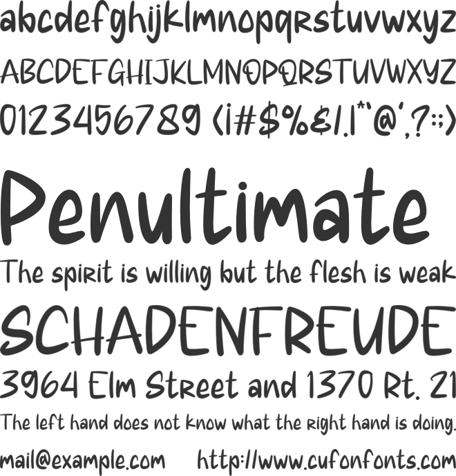 Tricky Night font preview