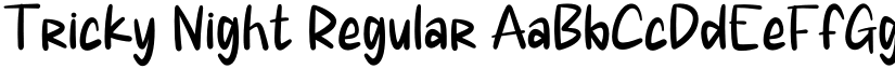 Tricky Night font download