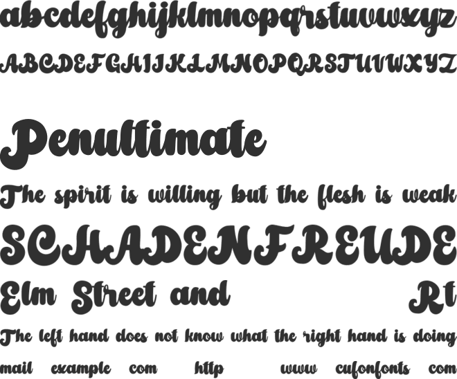 Amberlion Free font preview