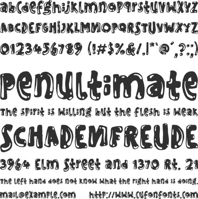 Spooky Lucky Hole font preview