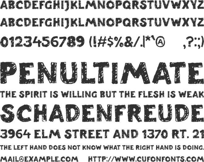 Freaky Witches font preview