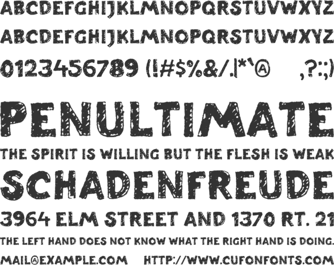 Freaky Witches font preview