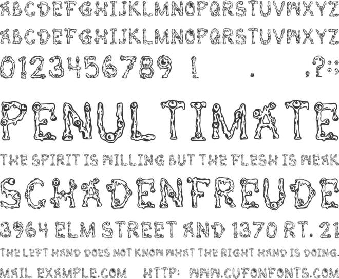 All Eyes On Me font preview