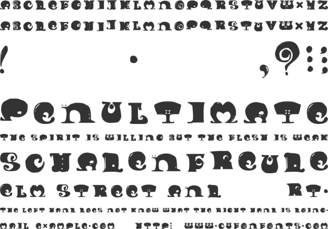 Bunolagus Magica font preview