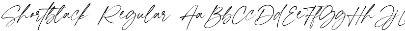 Shortblack Regular font