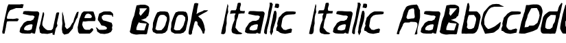 Fauves Book Italic Italic font