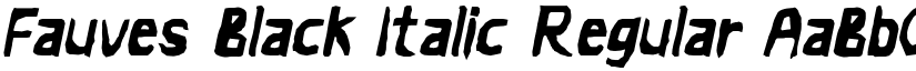 Fauves Black Italic Regular font