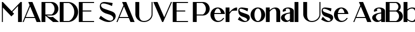 MARDE SAUVE Personal Use font