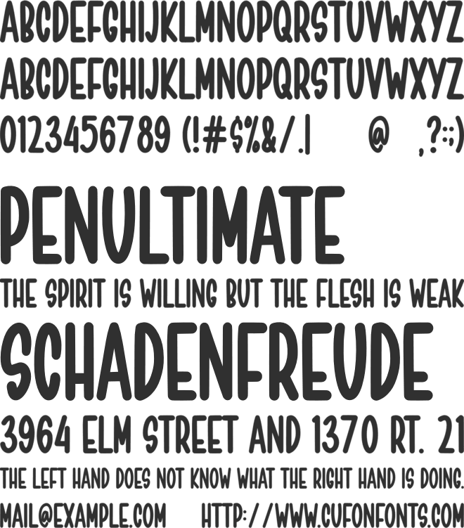 Straight Bough font preview