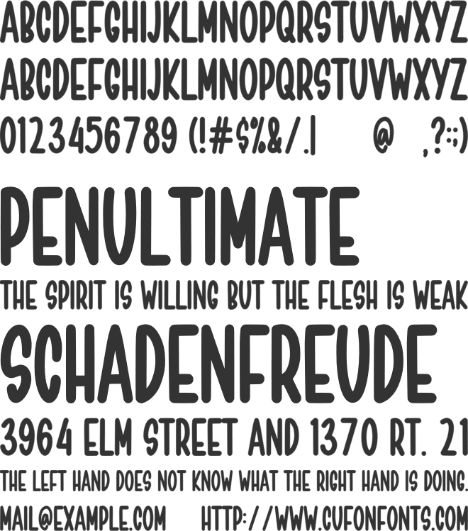 Straight Bough font preview