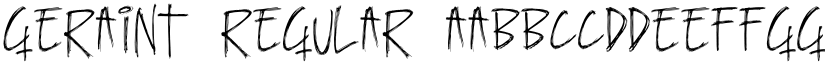 Geraint Regular font