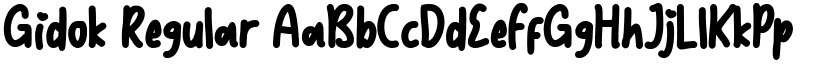 Gidok Regular font