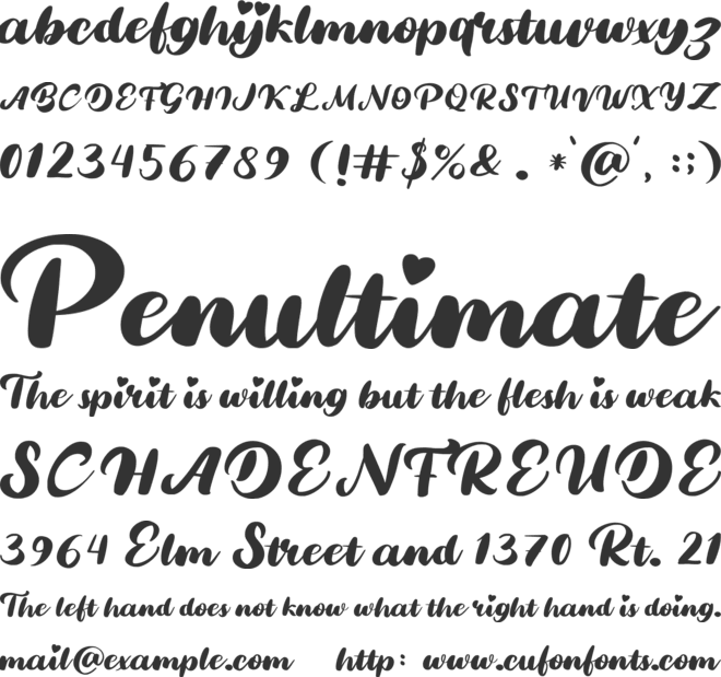 Gimbaya font preview