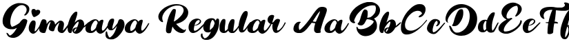 Gimbaya Regular font