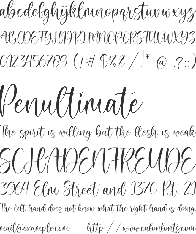 Motherly font preview