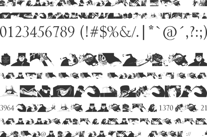 Kaku Dingbats One Piece Art One Piece Area font preview