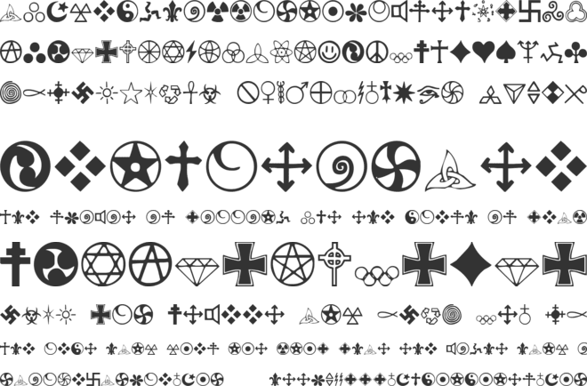 Zymbols font preview