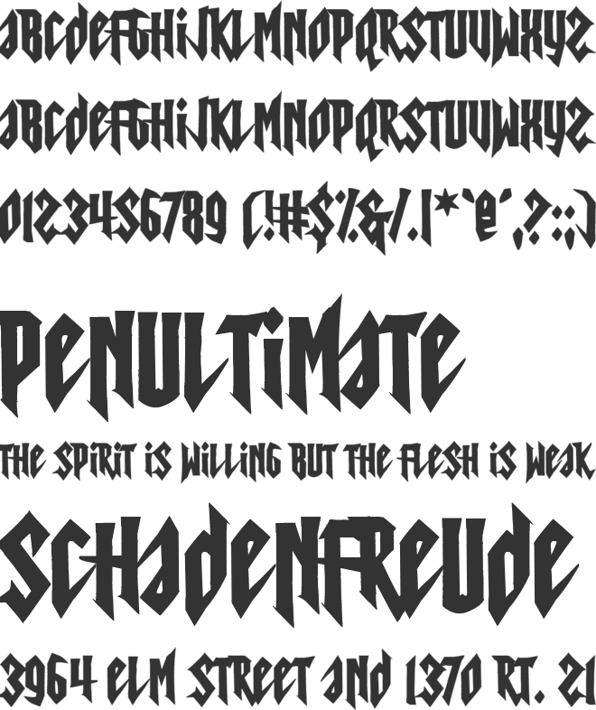 Street Threat font preview
