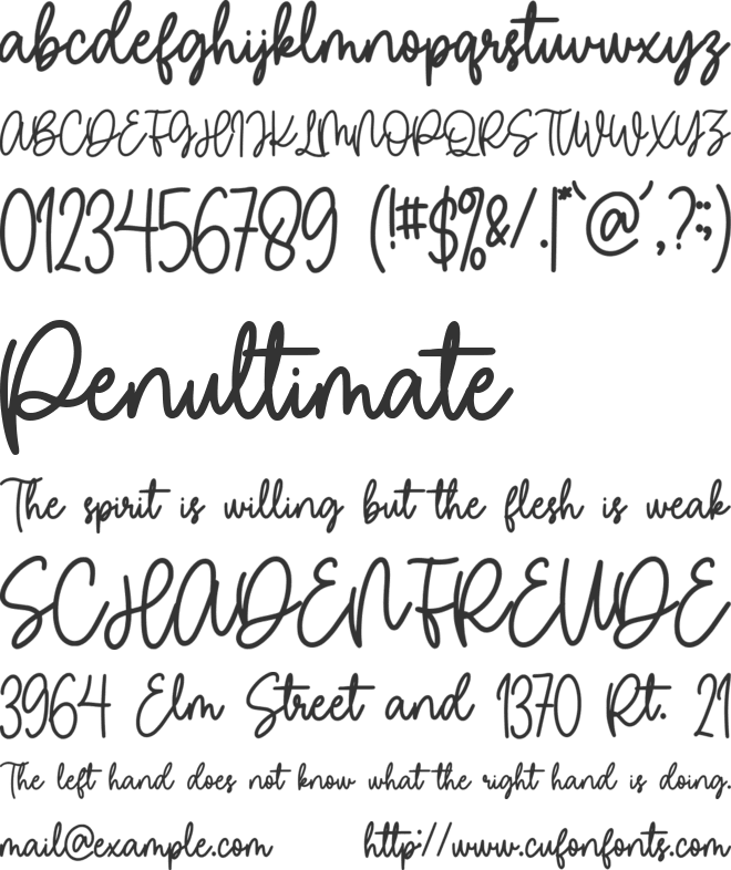 Popcorn Garden font preview