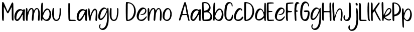 Mambu Langu Demo font