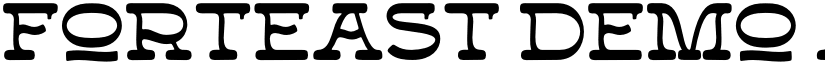 Forteast Demo font