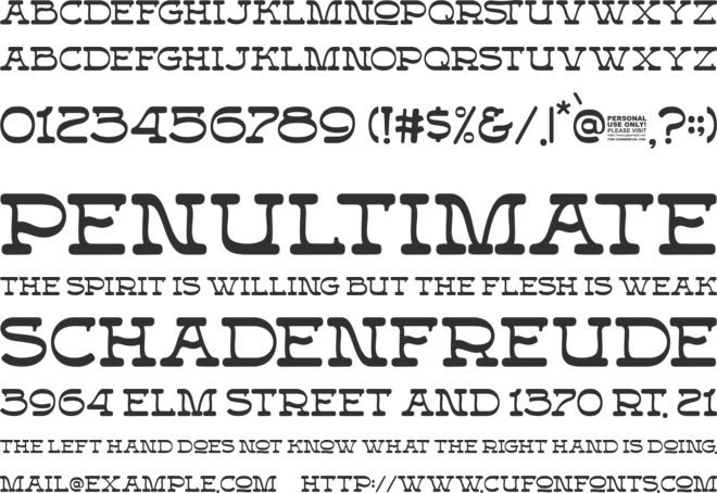 Forteast font preview